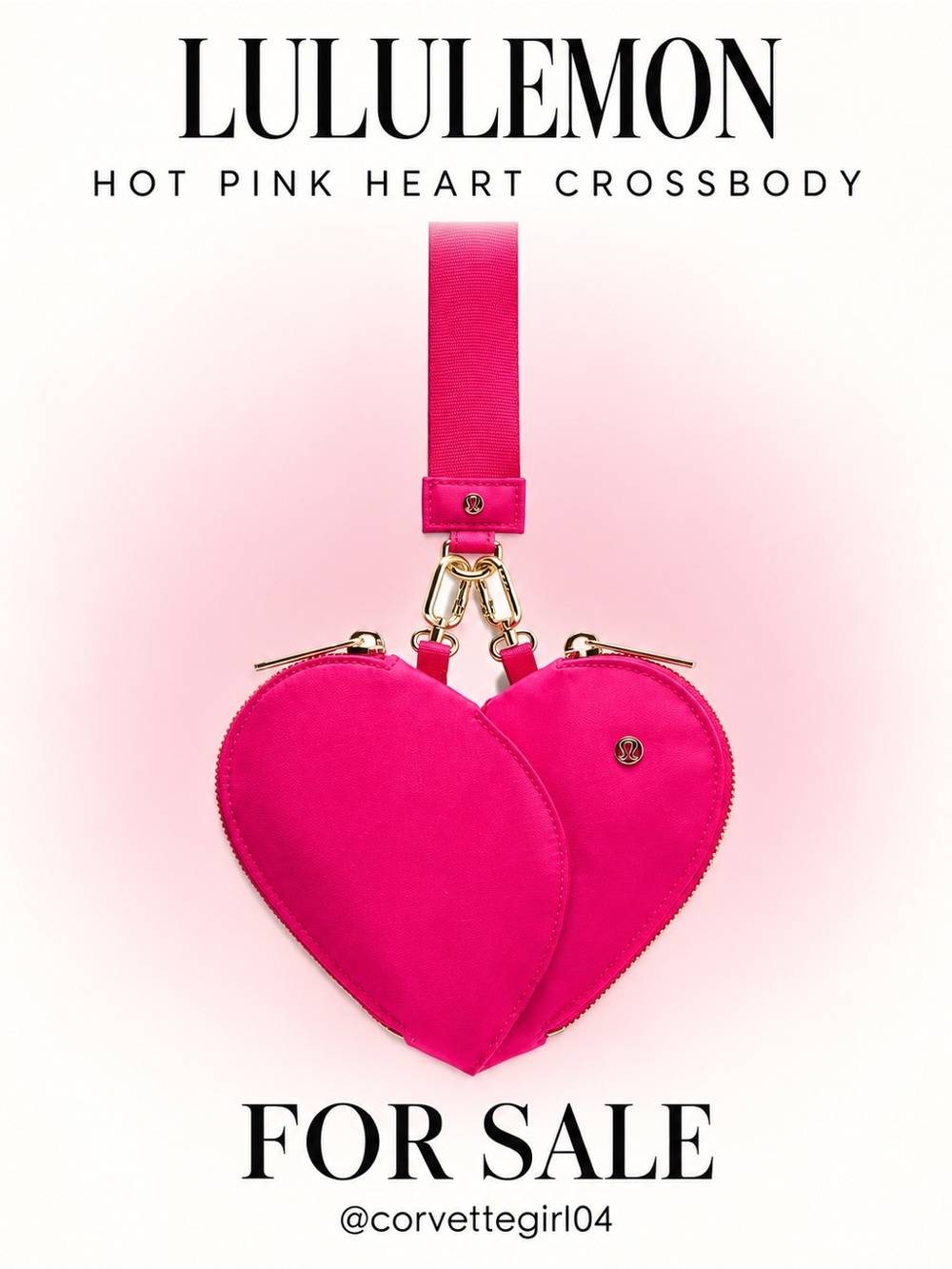 lululemon athletica Hot Pink Heart Crossbody - Sold Out in Stores
